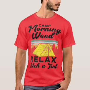 Campingkamera för kamera för morgonträ, morgonträp t shirt
