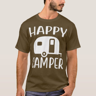 Campingkameran i Cute Lycklig utomhusbruk och låsn T Shirt
