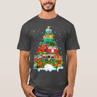 Campingkameran Ljus Träd Dekoration Camper Xm T Shirt