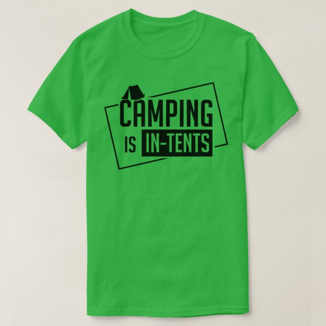 Campingkampanj i Tält T Shirt (Design framsida)