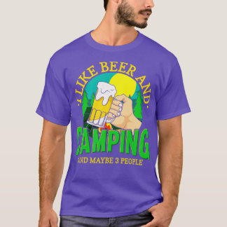 Campingkampanj och öl t shirt