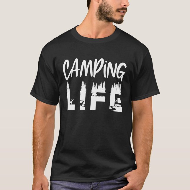 Campingkampanj utomhus t shirt (Framsida)