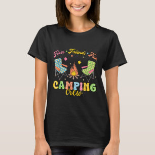 Campingklan Familj Vänner Tjejer Barn Sommarstämni T Shirt