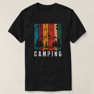 campingläger, bergsvallningar, vandring t shirt