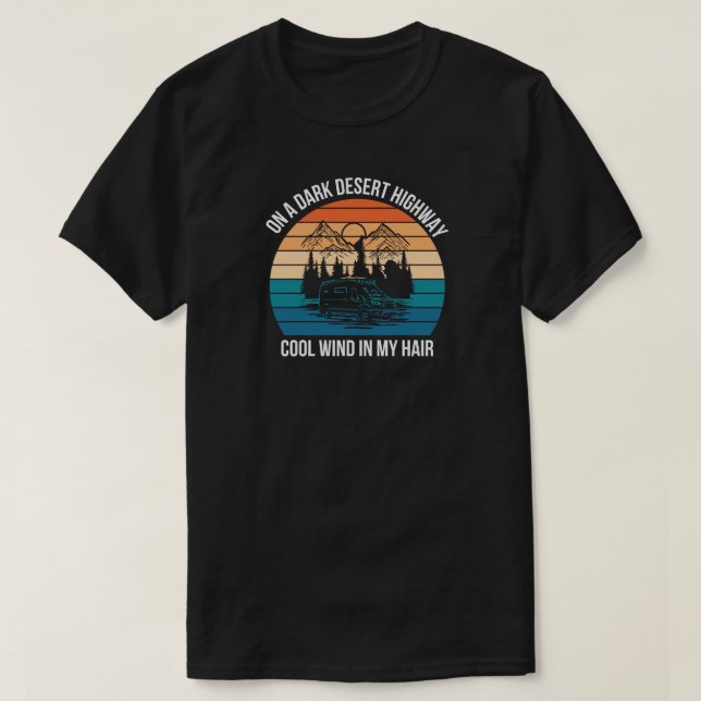 campingläger, bergsvallningar, vandring t shirt (Design framsida)