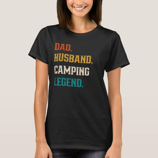 Campingläger i manar Pappa Make Camping Legend Cam T Shirt (Framsida)