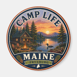 Campingliv Fryeburg Maine Rund Magnet