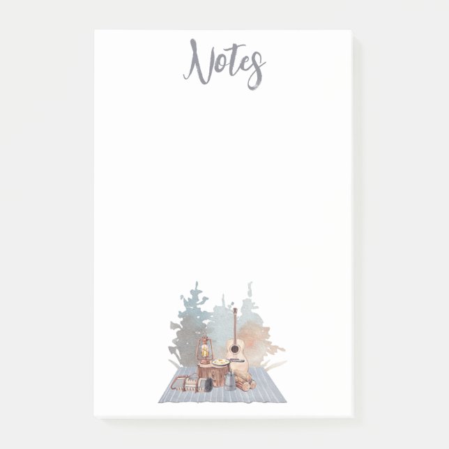 Campinglivet utomhus Äventyr Post-it Block (Framsida)