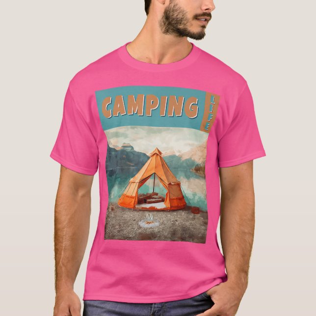 Campinglivstid för livskammarens fantastiska kampa t shirt (Framsida)