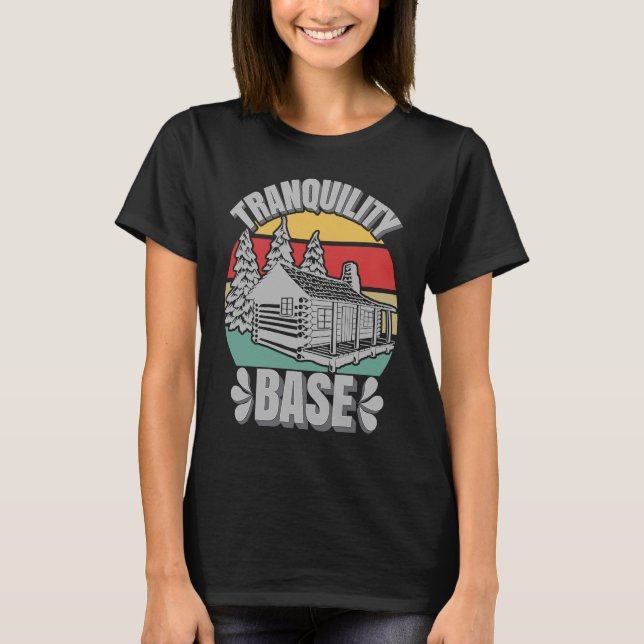 Campingloggens höljeslugn, basvideokamera t shirt (Framsida)