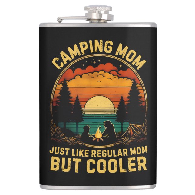 Campingmamma precis som en vanlig mamma fickplunta (Framsidan)