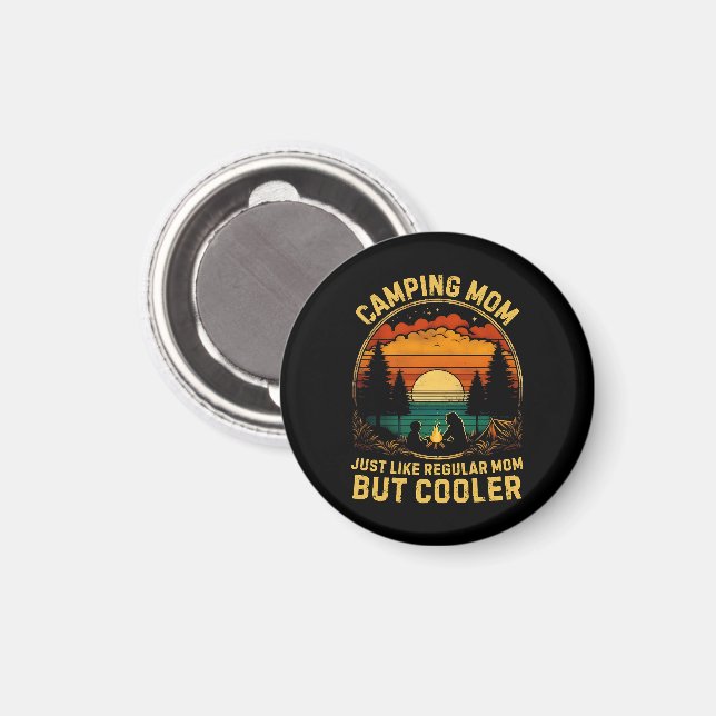 Campingmamma precis som en vanlig mamma magnet (Front/Back)