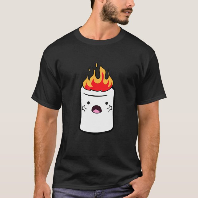 Campingmarmallow Kärlek Marshmallow T Shirt (Framsida)