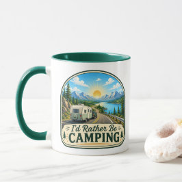 Campingmugg - Jag hellre campa! Mugg