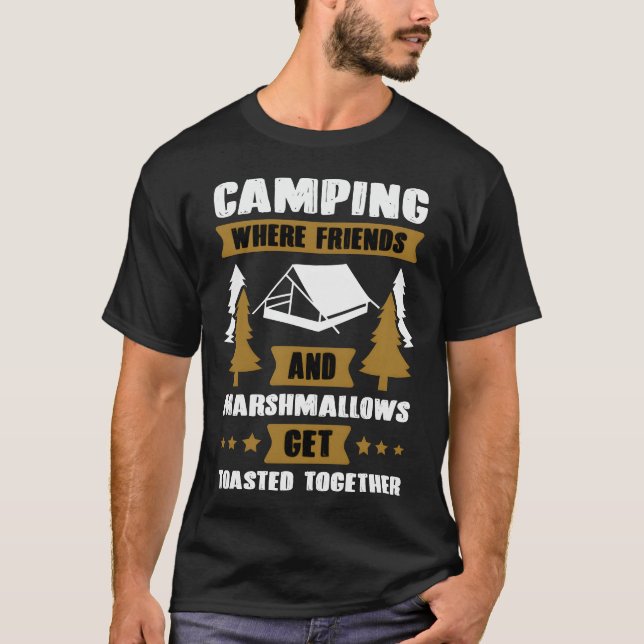Campingmusik citat gåva t shirt (Framsida)