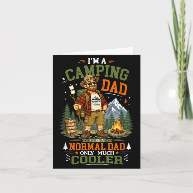 Campingpappa äventyr är terapi camparpappa kort (Framsida)