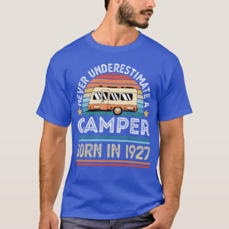 Campingperson född 1927 100-årsdag campingpresent t shirt