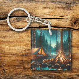 Campingplats med Söt Ljus