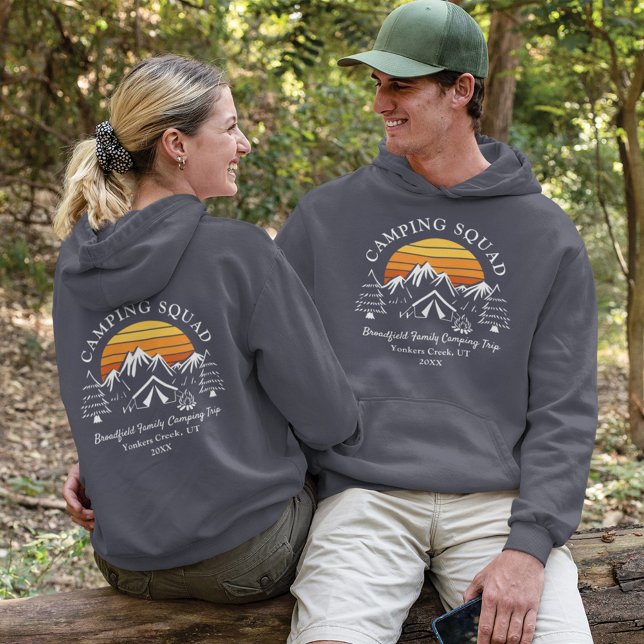 Campingplats Modern Familj som matchar Pappa Hoodie (Skapare uppladdad)