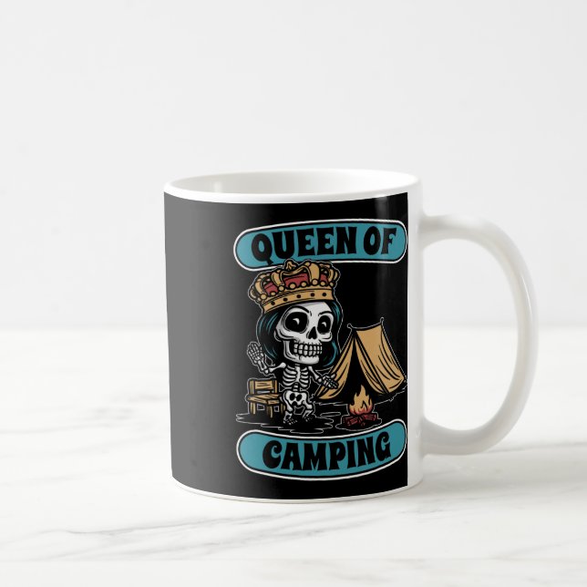 Campingplats Skelett Tältplats Tält - Campfire Que Kaffemugg (Höger)
