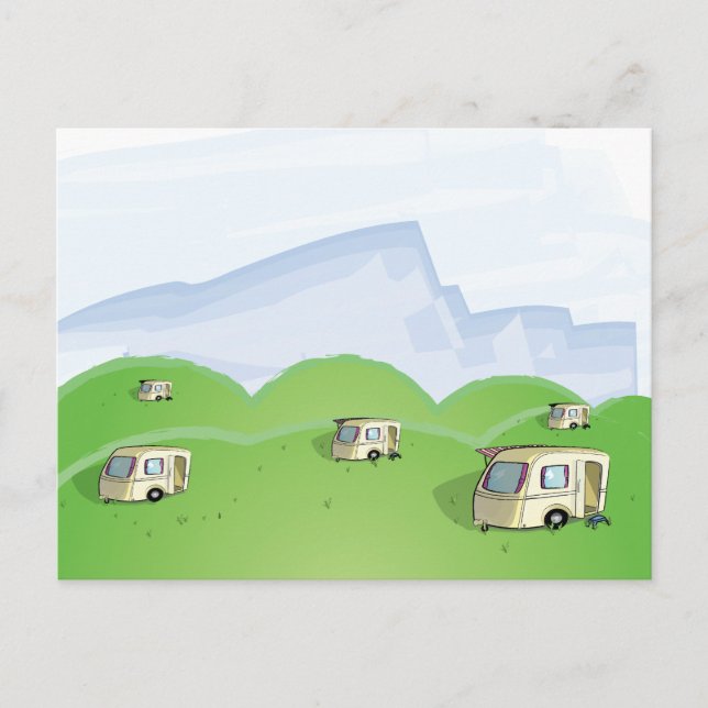 campingplats vykort (Framsida)