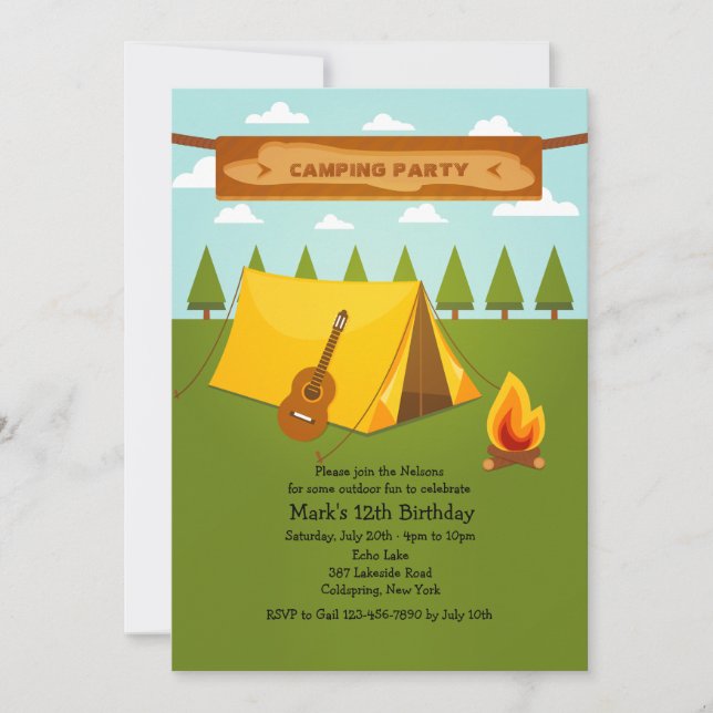 Campingplatsinbjudan Inbjudningar (Framsida)