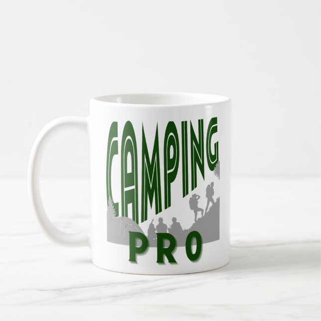 Campingpro print för honom - professionell camper kaffemugg (Vänster)