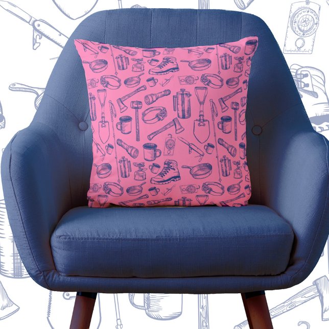 Campingredskap Mönster Kudde (Skapare uppladdad)