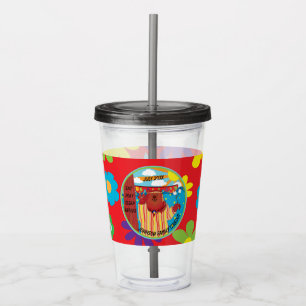 Campingställe Groovy Blomma Björn Barn Tumbler Take Away Mugg