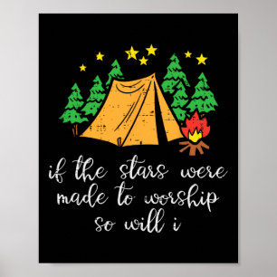 Campingstjärnor gjorda för att tillbe kristna camp poster