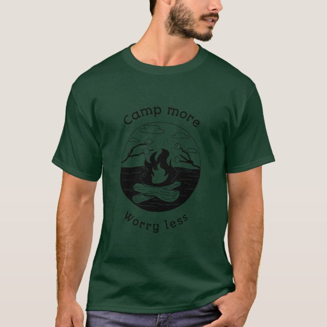 campingt-shirt pojke t shirt (Framsida)