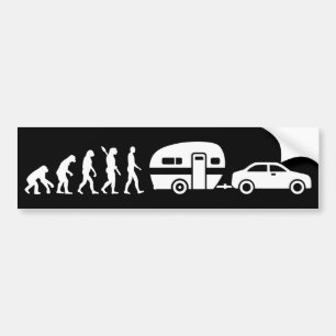 Campingtävling Caravan-släpvagn Bildekal