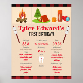 Campingtid 1:a födelsedagsmilstolpen Poster