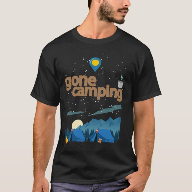 Campingtid utomhus för Älskare av natur T Shirt (Framsida)
