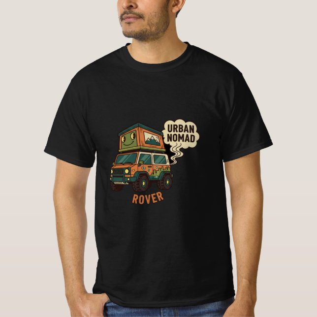 Campingutrustning för mikrobilresa t shirt (Framsida)