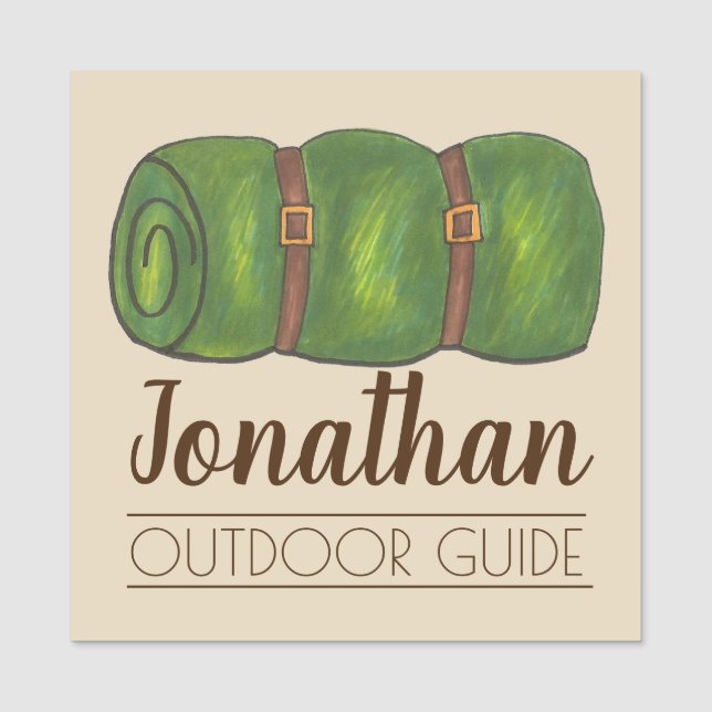 Campingutrustningens lägesklocka namnbricka (Framsida)