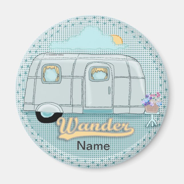 Campingvagn  magnet (Framsidan)