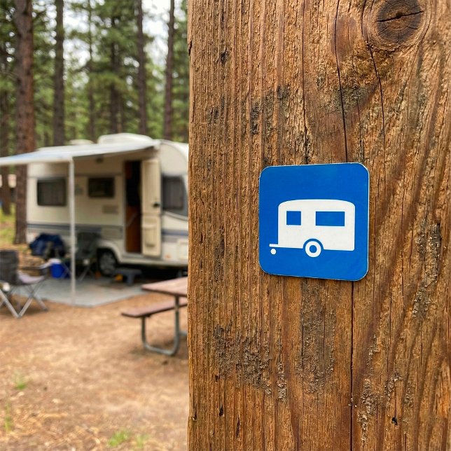 Campingvagn Vägschild Klistermärken (Skapare uppladdad)