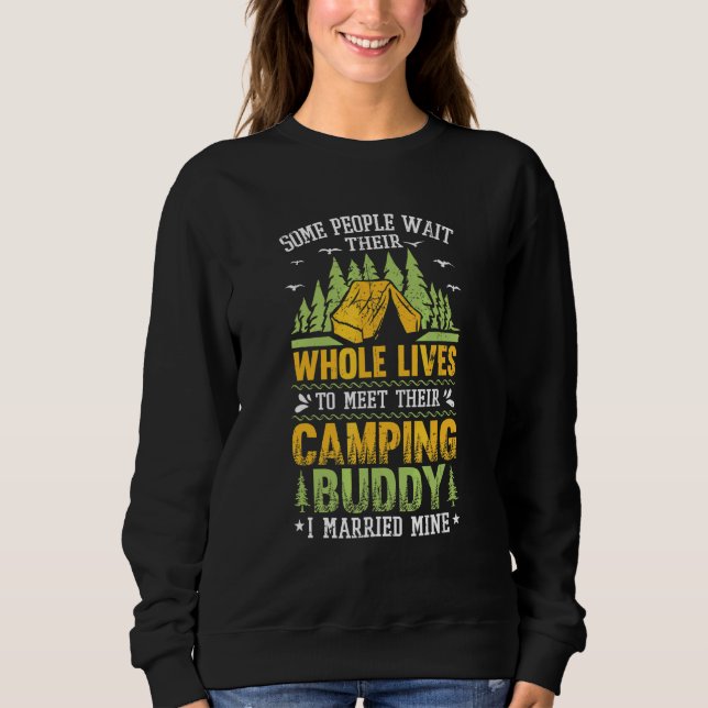 Campingvänner Gifta Man Hustru Jubileum C T Shirt (Framsida)