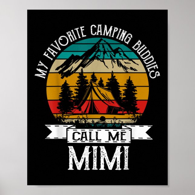 Campingvänner kallar mig Camping Mimi Camper  Poster (Framsidan)