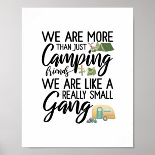 Campingvänner som ett litet gang-murdekaler poster