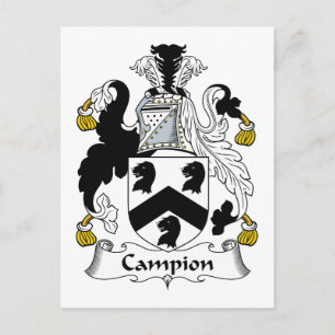 Campion Family Crest Vykort