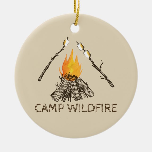 Campire med Toasting Marshmallow Ornament (Framsidan)