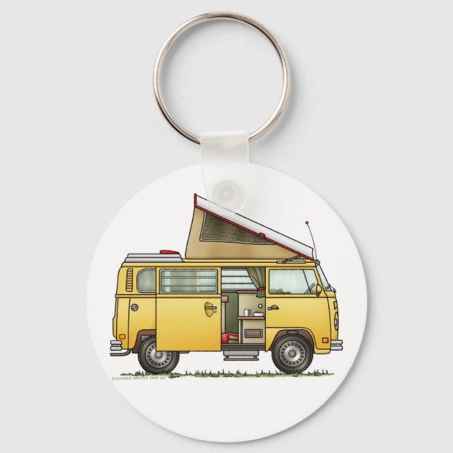 CampMobile Camper Van Keychain Nyckelring (Framsida)
