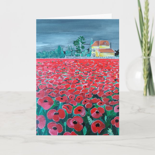 Campo de Amapolas Painting av Alfred Fox Kort (Framsida)