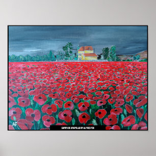 Campo de Amapolas Painting av Alfred Fox Poster
