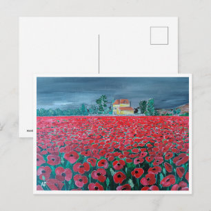 Campo de Amapolas Painting av Alfred Fox Vykort