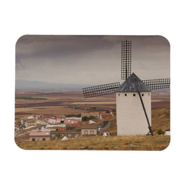 Campo de Criptana, antika La Mancha-vindkraftverk Magnet (Horisontell)