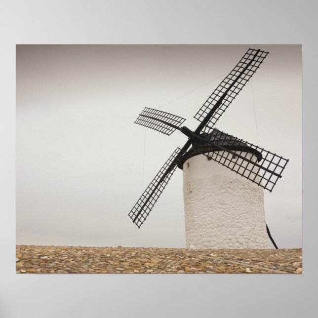 Campo de Criptana, antique La Mancha windmills Poster (Framsidan)