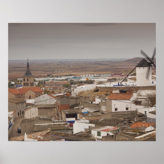 Campo de Criptana, antique La Mancha windmills Poster (Framsidan)